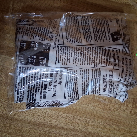 Jon & Anna Newspaper Print Shirt Dress Size Small Long Sleeve Lightweight. - Picture 14 of 16